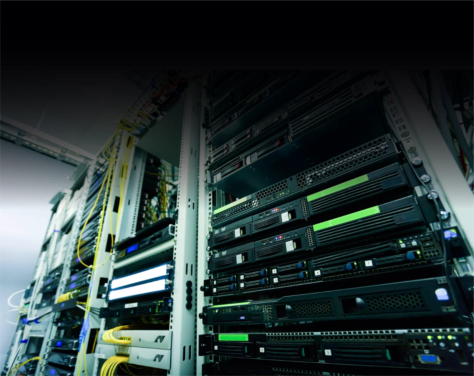 Datacenter servers background image